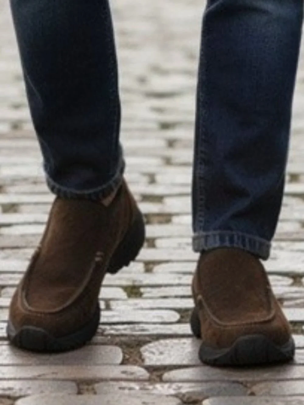 Lands End Brown Suede All Weather Slip-on Casual Loafer